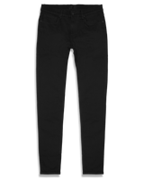 Men's Skinny Jeans in Stretch Jet Black-flat lay (front)