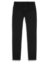 Men's Skinny Slim Jeans in Stretch Jet Black-flat lay (front)