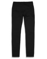 Men's Skinny Slim Jeans in Stretch Jet Black-flat lay (back)
