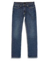Men's Slim Jeans in Dark Worn-flat lay (front)