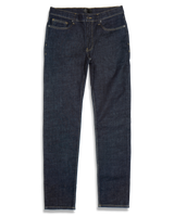 Men's Slim Jeans in Dark Wash Resin - Timber Stitch-flat lay (front)