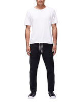 Men's Sueded Modern Crew Tee in White-full view (front)
