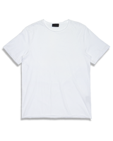 Men's Sueded Modern Crew Tee in White-flat lay (front)
