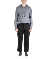 Men's Cropped Workwear Chino in Black-front