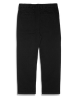 Men's Cropped Workwear Chino in Black-flat lay (back)