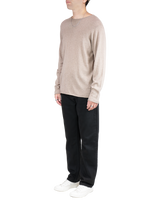 Men's Long Sleeve Pullover with Rolled Edges in Camel-full view (side)