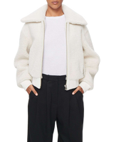Women's Shearling Jacket in White