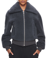 Women's Shearling Jacket in Grey