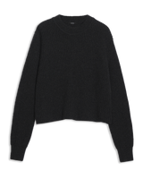 Women's Cashmere Ribbed Mock Neck in Charcoal