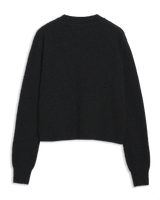 Women's Cashmere Ribbed Mock Neck in Charcoal